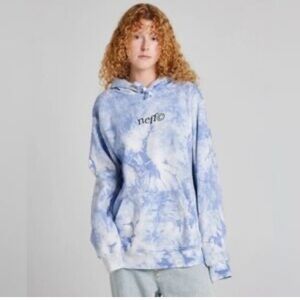 Neff Women’s Graphic Groovy Tie Dye Pull Over Hoodie Size XL Skater Retro